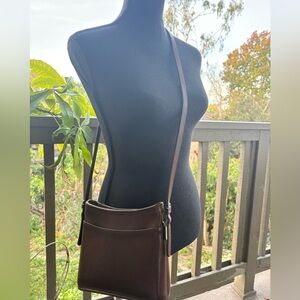 Coach Mambo Brown Leather Crossbody Bag J80 9062 Vintage